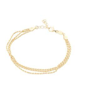 MIA FIORE Gold Made In Italy 18kt Gold Plated Multi Rope Chain Bracelet